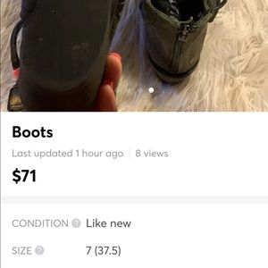 Free people booties never worn only on my home